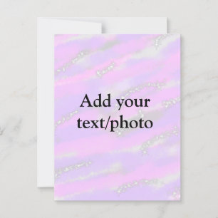 Carte Postale Parties scintillant pastel simple coloré ajouter v