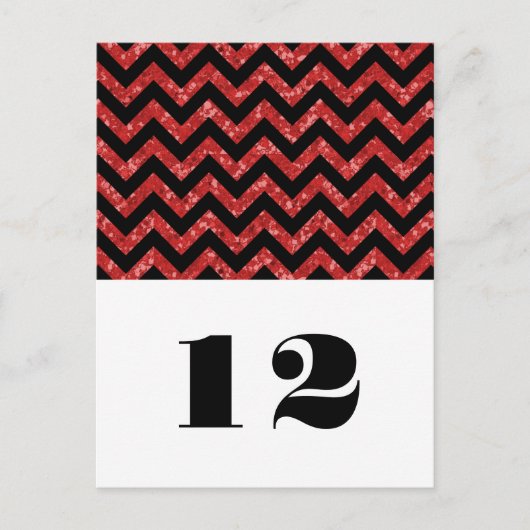 Carte postale Parties scintillant Red Chevron (Devant)