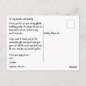 Carte Postale Parties scintillant rose, 50e anniversaire Merci (Dos)