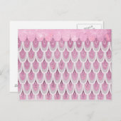 Carte Postale Parties scintillant rose brillant - Balances de po (Devant / Derrière)