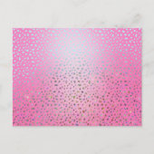 Carte Postale Parties scintillant rose Cheetah Imprimer (Devant)