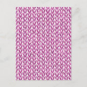 Carte Postale Parties scintillant rose Chevrons Knit Motif Impri (Devant)