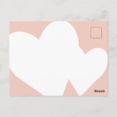 Carte Postale Parties scintillant rose Joyeux Valentines Jour XO (Dos)