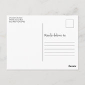 Carte Postale Parties scintillant rose simple Faire-part de dipl (Dos)
