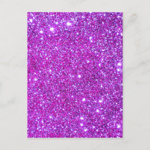 Carte Postale Parties scintillant rose violet brillant