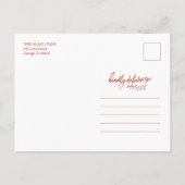 Carte Postale Parties scintillant Rouge manuscrite Photo Joyeux  (Dos)