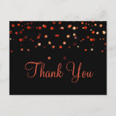 Carte Postale Parties scintillant rouge  rouge tendance Merci no (Devant)