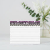 Carte Postale Parties scintillant violet Bois Look Personnalisé  (Debout devant)