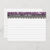 Carte Postale Parties scintillant violet Bois Look Personnalisé  (Devant / Derrière)