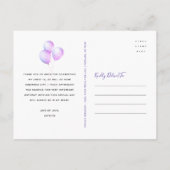 Carte Postale Parties scintillant violet sucré 16 Anniversaire M (Dos)