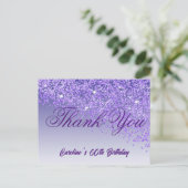 Carte Postale Parties scintillant violette, 60e anniversaire Mer (Debout devant)