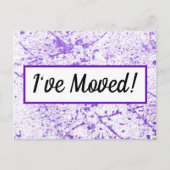 Carte Postale Parties scintillant violette Splatter Changement d (Devant)