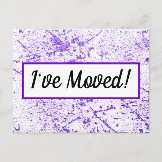 Carte Postale Parties scintillant violette Splatter Changement d (Devant)