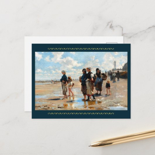 Carte Postale Partir à la pêche par John Singer Sargent (Devant/Arrière en situation)