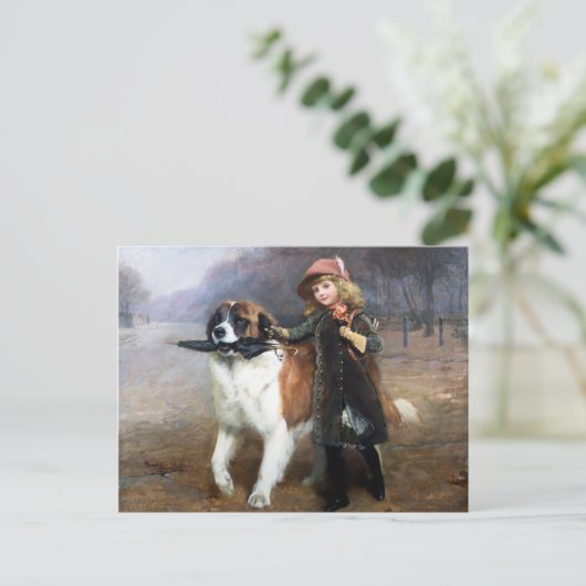 Carte Postale Partir à l'école (Debout devant)