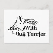 Carte Postale Partis avec les amoureux de les chiens du BULL TER (Devant)