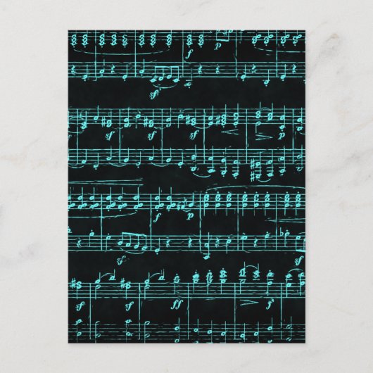 Carte Postale Partition colorée (Devant)