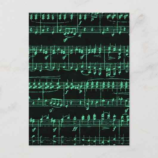 Carte Postale Partition colorée (Devant)