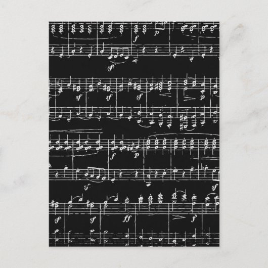 Carte Postale Partition colorée (Devant)