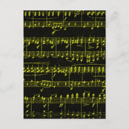 Carte Postale Partition colorée (Devant)