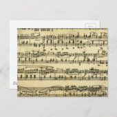 Carte Postale Partition de musique antique (Devant / Derrière)