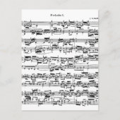 Carte Postale Partition par Bach (Devant)