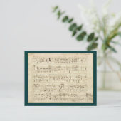 Carte Postale Partition sur parchemin manuscrite en encre (Debout devant)