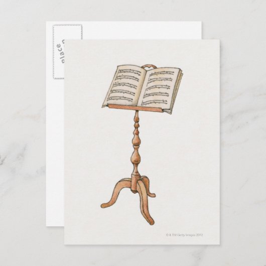 Carte Postale Partition sur support (Devant / Derrière)