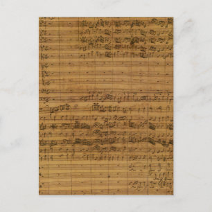 Carte Postale Partition vintage de Johann Sebastian Bach