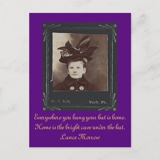 Carte Postale Partout où tu pendras ton casquette est chez toi (Devant)