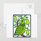 Carte Postale Partridge dans l'arbre à poires (Devant / Derrière)