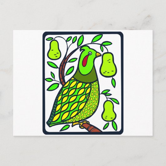 Carte Postale Partridge dans l'arbre à poires (Devant)