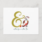 Carte Postale Partridge rétro dans un arbre à poires illustré à  (Devant)