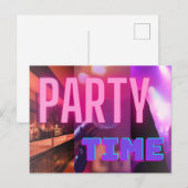 CARTE POSTALE PARTY TIME (Devant / Derrière)