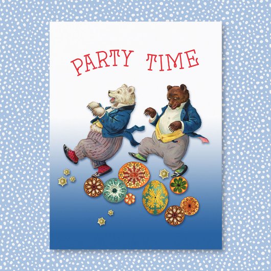 Carte postale Party Time Bears