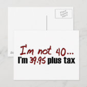 Carte Postale Pas 40 39,95 $ Plus Taxe (Devant / Derrière)