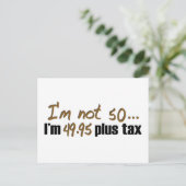 Carte Postale Pas 50 49,95 $ Plus Taxe (Debout devant)