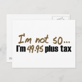 Carte Postale Pas 50 49,95 $ Plus Taxe (Devant / Derrière)