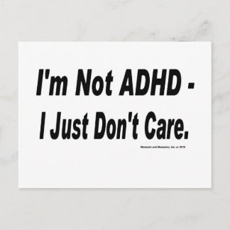 Carte Postale Pas ADHD