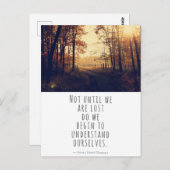 Carte Postale Pas Avant D'Être Perdus Citation Thoreau (Devant / Derrière)