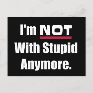 Carte Postale Pas avec des bêtes plus drôle