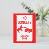 Carte Postale Pas d'ânes : Zone de remorquage (Debout devant)