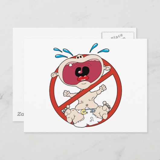 Carte Postale Pas de bébé sec (Devant / Derrière)