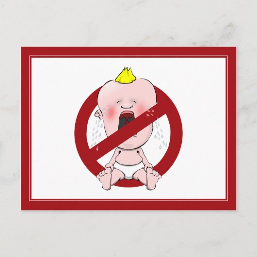 CARTE POSTALE PAS DE BÉBÉS EN PLEIN AIR (Devant)