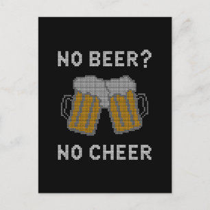 Carte Postale Pas de bière pas de gaieté T-shirt laid