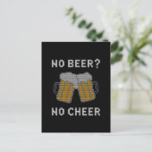 Carte Postale Pas de bière, pas de joie, pull moche (Debout devant)