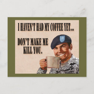 Carte postale Pas de café pour le moment