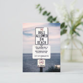 Carte Postale Pas De Chiens Autorisés Sur La Plage (Debout devant)