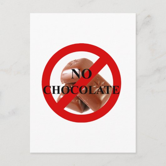 Carte Postale Pas de chocolat (Devant)