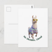 Carte Postale Pas de Drame, Lama ! – Lama Drôle et Cool (Devant / Derrière)